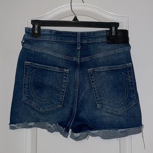 True Religion women denim short size 28 equivalent to a size 6 high rise shorts